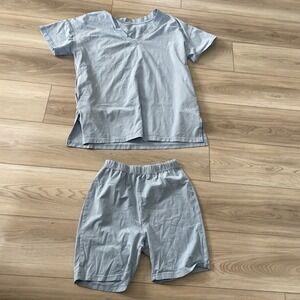 Womens Loungewear Set, V-Neck Top & Shorts, Comfy Sleepwear Pajamas,‎ Size M